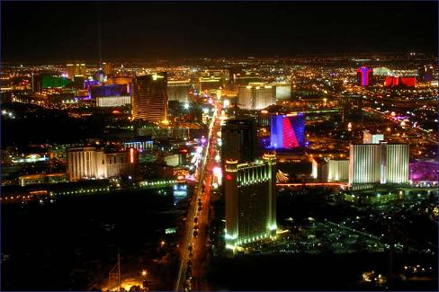 Vegas At Nightime.